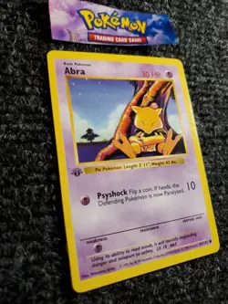 Abra - 43/102 - Pokemon Base Set Shadowless 1st Edition Card WOTC NM - Image 3