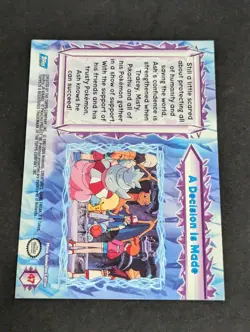 Pokemon Card A Decision Is Made Ash #47 Pokemon The Movie 2000 Topps Lp - Image 2
