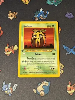 Pokemon Card Sunkern 83/105 Neo Destiny FIRST EDITION - (LP) - Image 1