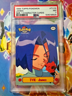 PSA 7 TOPPS POKEMON JAMES #TV10 SERIES 1 CHARACTER CARD 1999 - Image 1