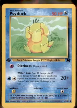 Psyduck 65/82 1st Edition Team Rocket Common Pokemon Card - Image 1