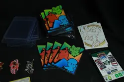 Pokemon Card Lot - Trainers, Energy and Pokemon with pins and storage box. - Image 5