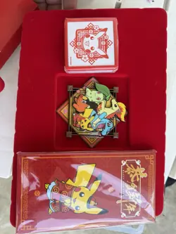 Pokemon Lunar New Year Magnet, Red envelopes & Stamp - Pikachu & Starters - Image 1