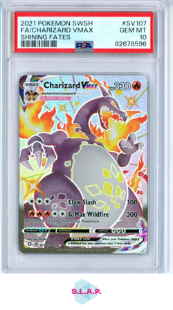 CHARIZARD VMAX POKEMON SV107 2021 SHINING FATES FA ENGLISH GEM MT PSA 10 - Image 1