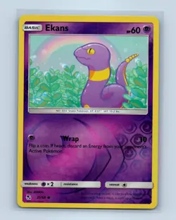 Pokemon tcg Hidden Fates Ekans (25) Near Mint or Better - Image 1