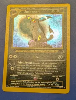 SWIRL 13/75 UMBREON HOLO RARE Pokemon TCG Neo Discovery SWIRL Non Smoking LP+ - Image 4