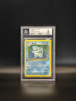 1999 Pokemon DEUTSCH 1. Edition Base Set Turtok-Blastoise Holo 2/102 BGS 9 MINT - Image 1