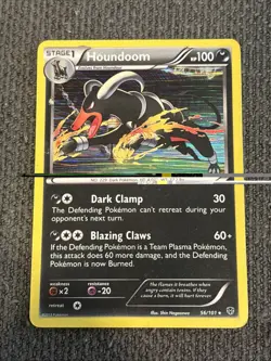Houndoom 56/101 Holo Rare Plasma Blast Pokemon Holo HP - Image 1