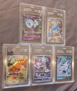 Pokemon Tag 10 Japanese Five Graded Card Slab Lot - Image 1