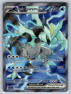 Black Kyurem ex 218/191 Ultra Rare Surging Sparks Pokemon Holo Near Mint - Image 1