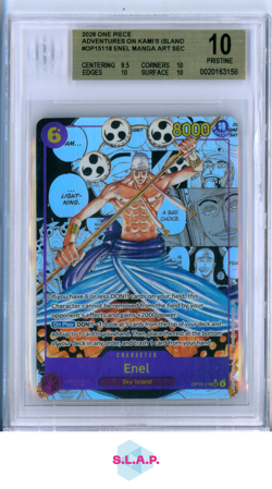 ENEL ONE PIECE OP15-118 2026 ADVENTURE KAMI’S ISLAND MANGA ART SEC EN BGS 10 - Image 1