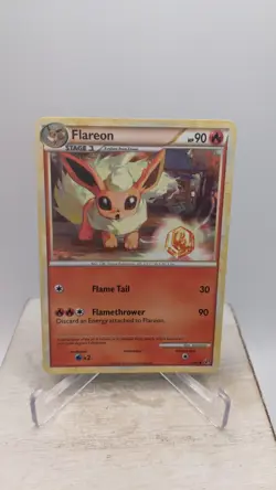 Retro 2010 Pokemon TCG #26/90 Flareon Undaunted Uncommon MP Pokemon Card - Image 1
