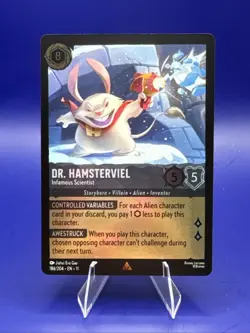 Dr. Hamsterviel -Infamous Scientist 186/204 COLD FOIL Winterspell Disney Lorcana - Image 1