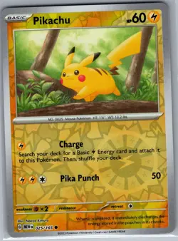 Pikachu - 025/165 Reverse Holo SV: Scarlet & Violet 151 - Pokemon Card - NM - Image 1