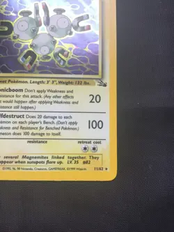 Pokemon Cards: Fossil Rare Holo: Magneton 11/62 - Image 5