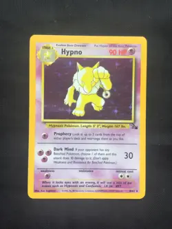 Pokemon Cards: Fossil Rare Holo: Hypno 8/62 - Image 1