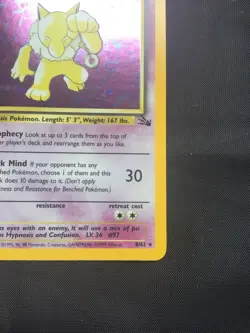 Pokemon Cards: Fossil Rare Holo: Hypno 8/62 - Image 5