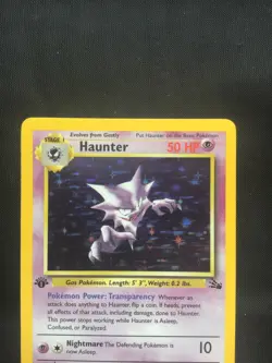 Pokemon Cards: Fossil 1st Edition Rare Holo: Haunter 6/62 - Image 2