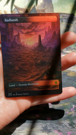 Badlands FOIL Original Dual Land Proxy Card with Custom Fantasy Art Design - Image 2