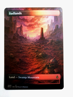 Badlands FOIL Original Dual Land Proxy Card with Custom Fantasy Art Design - Image 3