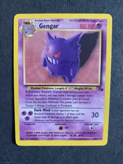 Pokemon Card - Fossil - Unlimited - Gengar 20/62 🇺🇸 - Image 1