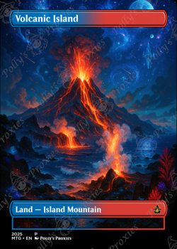 Volcanic Island FOIL Original Dual Land Proxy Card Space Custom Art Design - Image 4