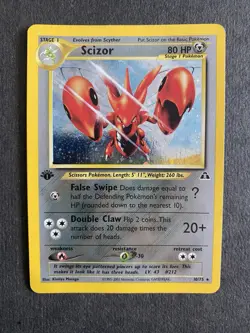 Pokemon Card - Neo Discovery - 1st Edition - Scizor 10/75 - Holo 🇺🇸 - Image 1