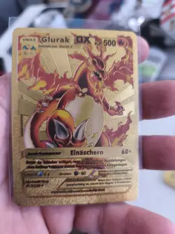 Pokemon CCG Glurak OX Gold Custom CCG Karte In Top Zustand Pokemon Custom Card - Image 1