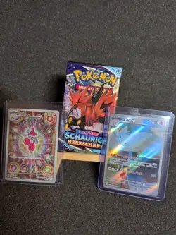 Pokemon Original*Ovp* Sealed Booster Pack Schaurige Herrschaft & 2 × Holo Cards - Image 1