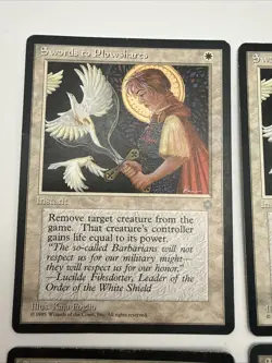 MTG Swords to Plowshares X4, Ice Age release, unc PLAYSET in VG condition 1995 - Image 2