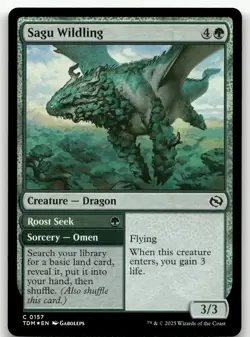 Sagu Wildling #157 (Foil) (NM) Tarkir Dragonstorm TDM Magic MTG - Image 1