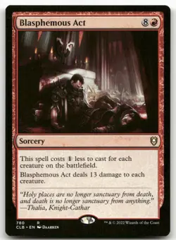 Blasphemous Act #780 (NM) Baldur's Gate CLB Magic MTG - Image 1