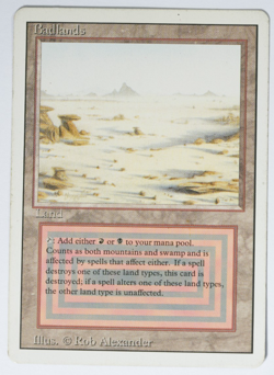 Badlands Magic Card Revised Dual Land MTG - Image 1