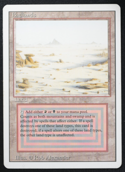 Badlands Magic Card Revised Dual Land MTG - Image 3