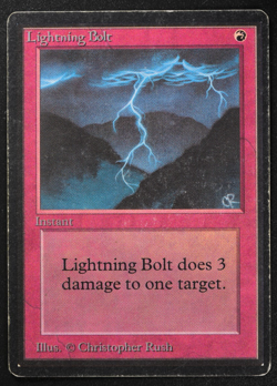 Lightning Bolt Magic Card Beta LEB MTG - Image 1