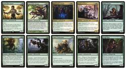 MTG - 10 x Different Elf Ally Cards & Tokens for Tribal Commander - LP+ - Image 1