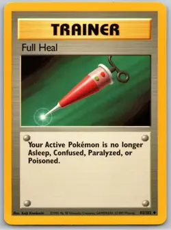 POKEMON BASE SET UNLIMITED FULL HEAL 82/102 UNCOMMON NM - Image 1