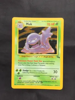 Pokemon Cards: Fossil Rare Holo: Muk 13/62 - Image 1