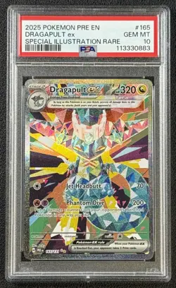 DRAGAPULT EX PSA 10 2025 POKEMON PRISMATIC EVOLUTIONS #165/131 SPECIAL RARE 0883 - Image 1