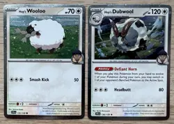 Hop's Wooloo (135/159) + Hop's Dubwool (136/159) - Pokemon - Cosmos Holo - Image 1