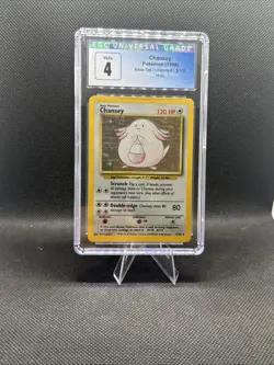 Chansey 003/102 Base Set Holo CGC 4 Blue Label Pokemon TCG Wizards Of The Coast - Image 1