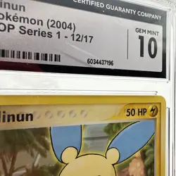 CGC 10 Minun POP Series 1 12/17 2004 Pokemon Gem Mint Vintage Promo - Image 2