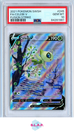 CELEBI V POKEMON 245 2021 FUSION STRIKE FA ENGLISH GEM MT PSA 10 - Image 1
