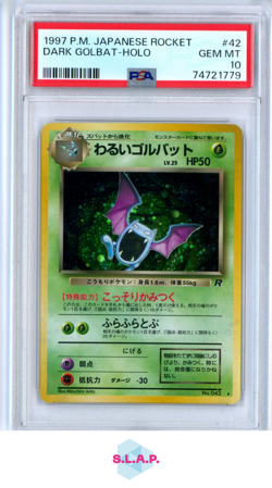 DARK GOLBAT POKEMON ROCKET 42 1997 TEAM ROCKET HOLO JP PSA 10 - GEM MT - Image 1