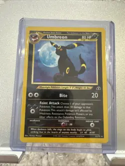 Pokemon TCG Umbreon Neo Discovery Holo Rare Lo Holo Bleed!! - Image 1