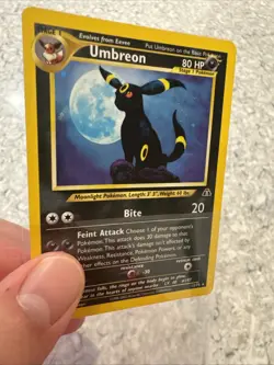 Pokemon TCG Umbreon Neo Discovery Holo Rare Lo Holo Bleed!! - Image 4