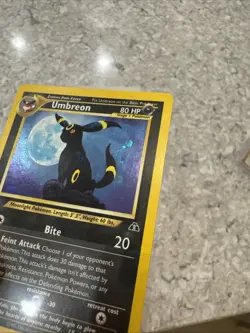 Pokemon TCG Umbreon Neo Discovery Holo Rare Lo Holo Bleed!! - Image 5