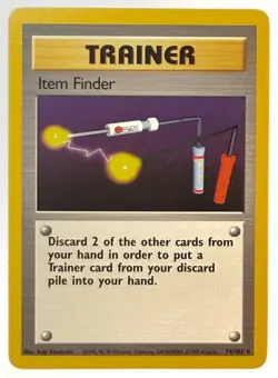 Item Finder - 74/102 - WOTC Base Set Rare Pokemon Card - NM/LP+ - Image 1