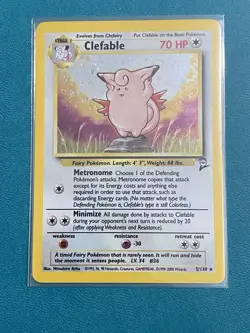 Pokemon Clefable 5/130 Base Set 2 Holo Rare NM - Image 4