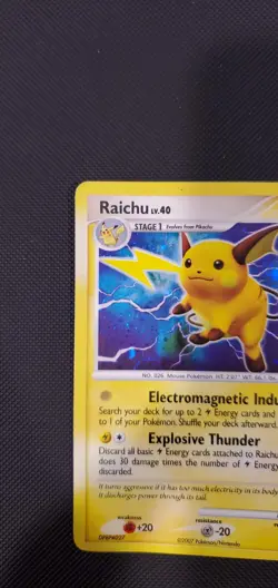 Pokemon Diamond & Pearl Mysterious Treasures-Raichu (Holofoil) Card 15/123 - Image 2